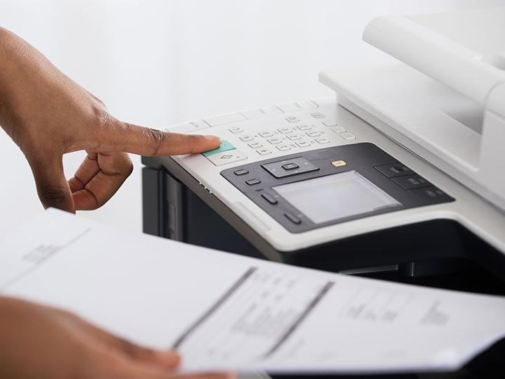 Person Using Printer