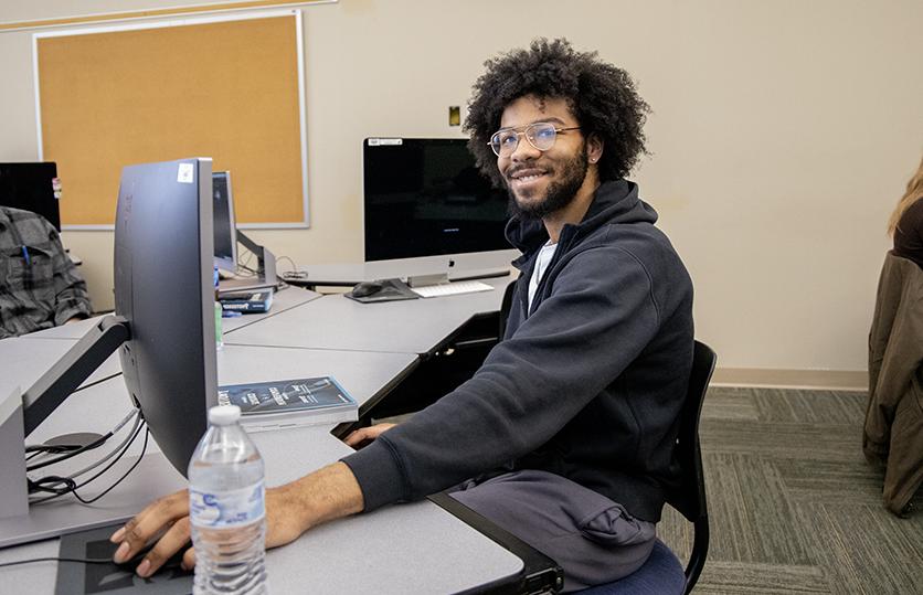Student on a Computer